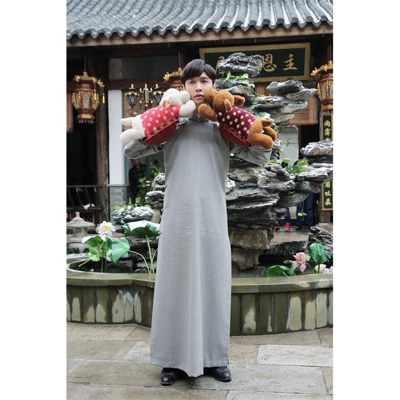 高档二影视红古老九门张艺兴月同款古装男民国装长衫长袍中国风演