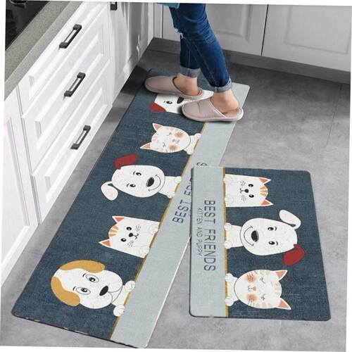 厨房地垫防滑防油耐脏满长条Kitchen floor mat non-slip carpet