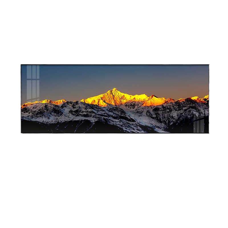 客厅装饰画背靠金山轻奢大气沙发背景墙壁挂画办公室山水风景单幅