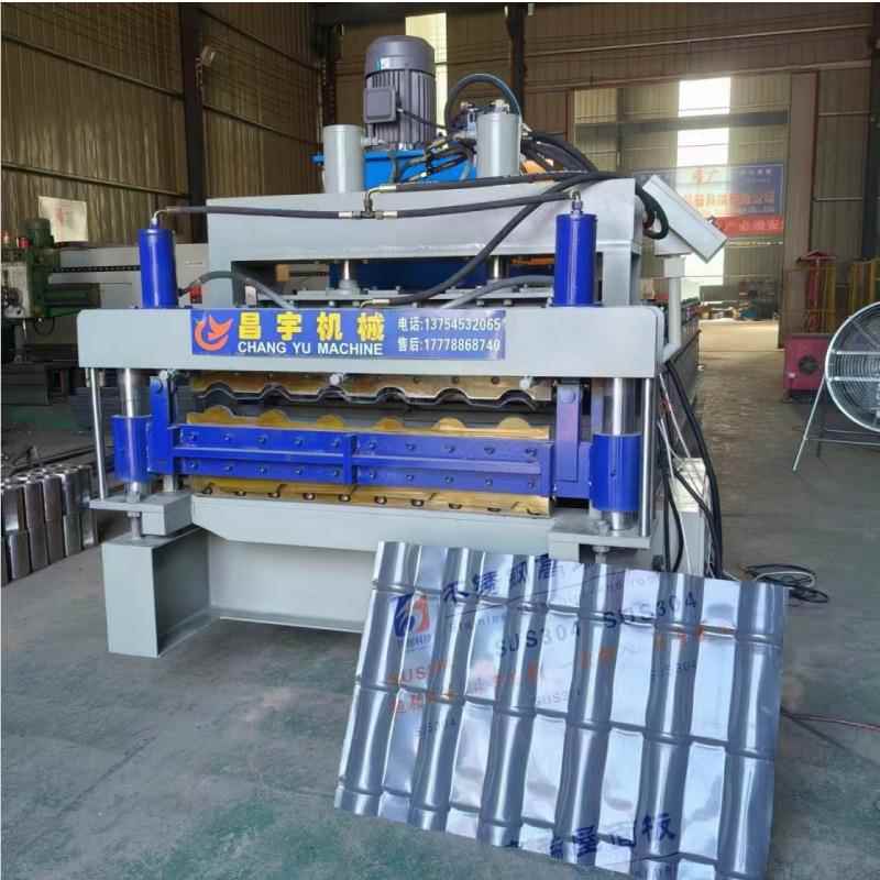 厂家供84双0/应ASA800仿树脂瓦层压瓦橡机 不锈钢橡塑棉压瓦机 塑