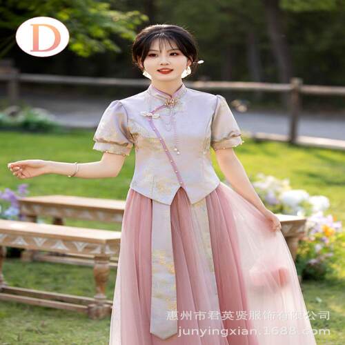 中国风冬季姊妹伴娘裙伴娘服平时可穿冬灰色旗袍团长闺蜜装结婚
