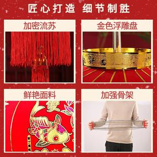 新款 红长杆灯笼灯中国风新年春节过年户吊外防水大门 旦口RKT大元