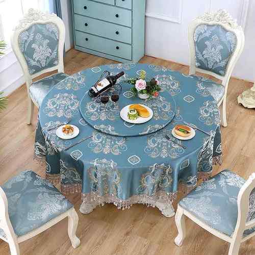 LNKV店0Z欧式高档大圆桌桌桌布家用餐布长方形茶几面布餐厅桌酒豪