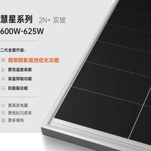 爱旭ABC光伏组件 BC电池 防阴影遮挡 高效率太阳能板.