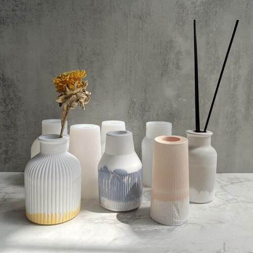 Three-dimensional Vase Silicone Mold Vase Flower Pot Plaster