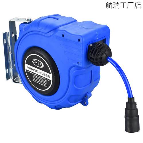 伸缩器工厂收缩式空气压缩机气管水管收纳架拖线盘自动铜接头软管