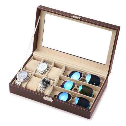 12 Watch Jewelry Display Storage Holder Case Grids Box Gift1