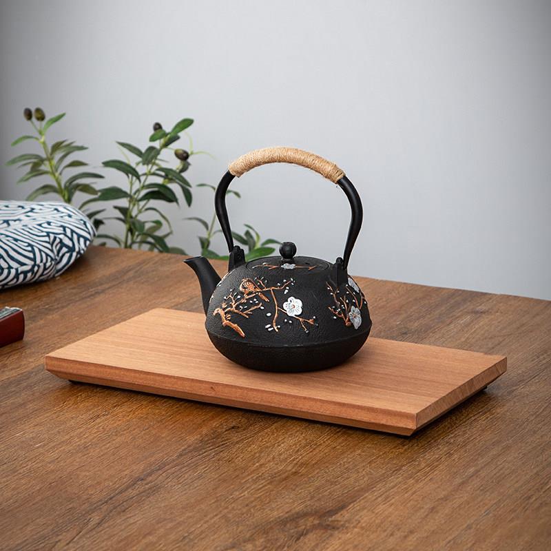 实木底座乌檀木茶具配件长方工艺品花瓶佛像摆台桌面客厅中式展台