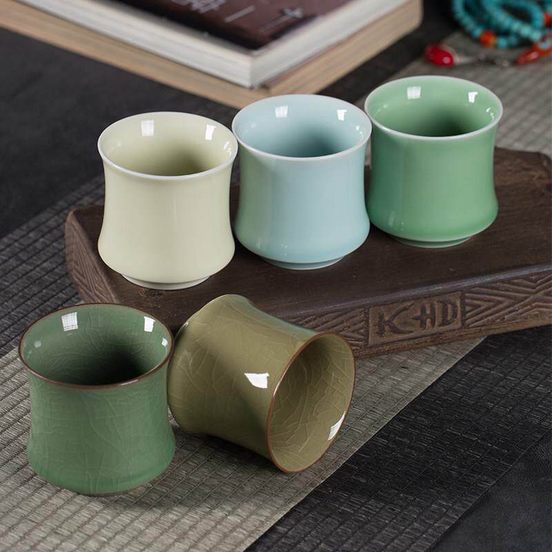 龙泉青瓷茶杯茶杯家用功夫茶套装高端马克杯简易中国冰裂水杯单杯