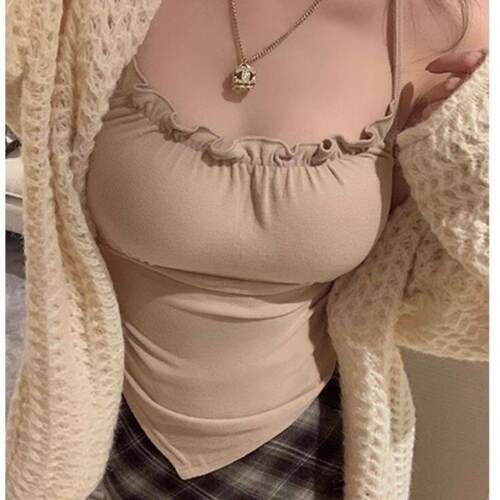 纯欲风吊带背心女秋季薄款设计感挂脖打底衫小心机带胸垫内搭上衣