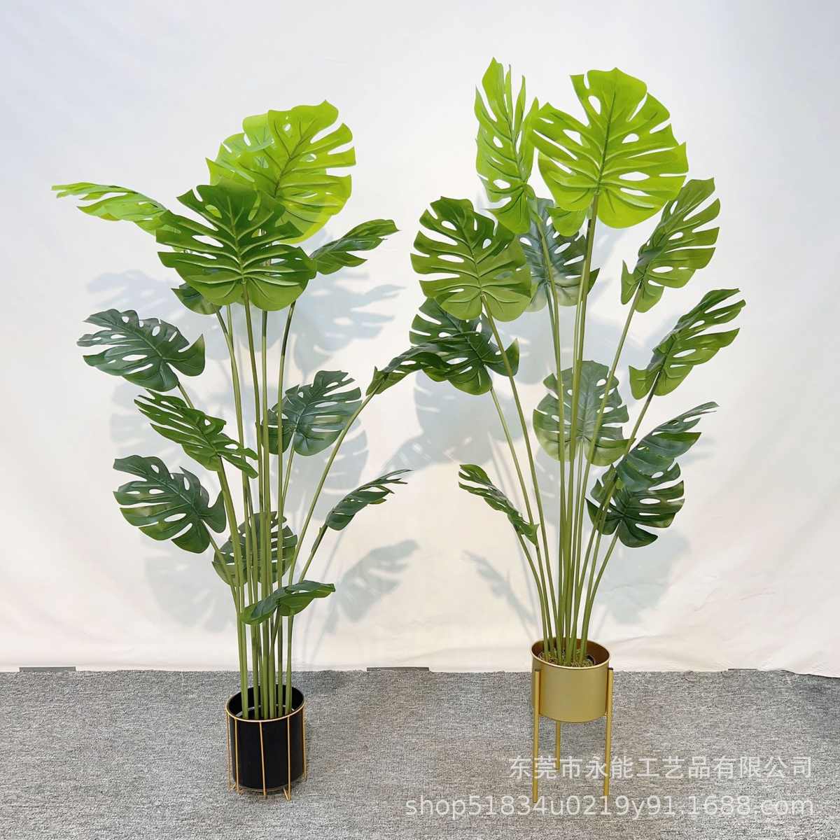 仿真北欧龟背居家假盆栽落地摆件室内假树客厅装饰人造绿植物龟背