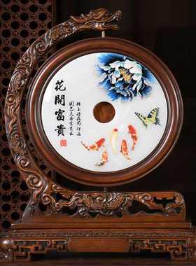 lzF客厅电视柜玄关创意吉祥摆件工艺品家居装饰品商务开业乔迁摆