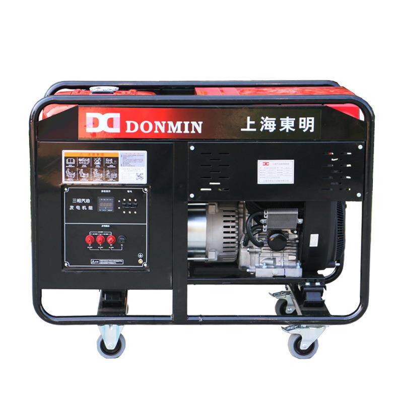东明15kw三相电动工程施工备用汽油发电机DMS18000CXD