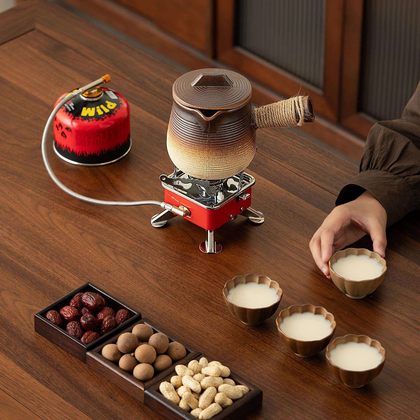 围炉煮茶便携式户外茶具套装带烧水炉野外露营煮茶泡茶壶喝茶装备