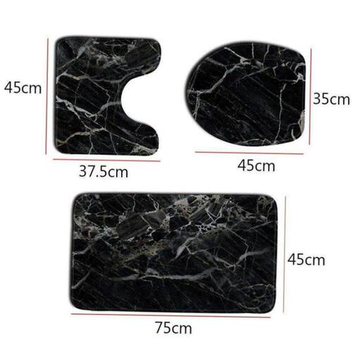 3 Pcs 15 Styles Bath Mat Set Bathroom Carpet Rug Toilet Mat