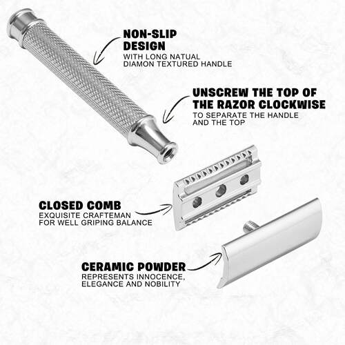 Premium Single Blade Safety Razors, Double Edge Razor Blade,