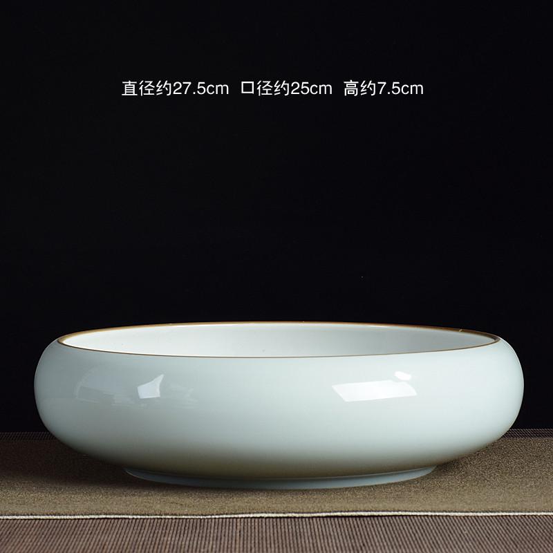 特大号陶瓷水仙花盆碗莲一叶莲专用盆水培铜钱草大口径水养植物盆