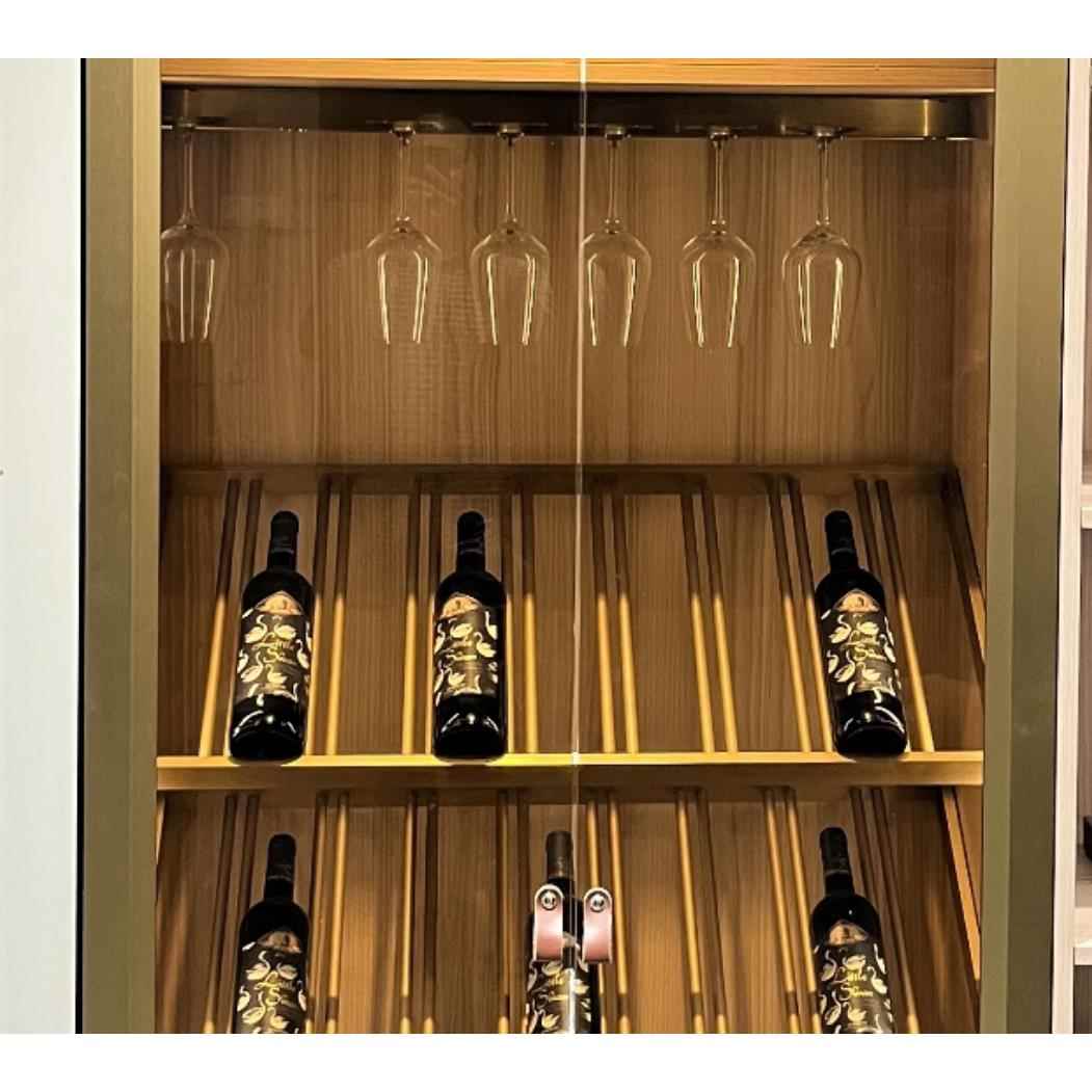 合铝高脚架红酒架倒挂金BQ344家用酒杯架悬挂杯架酒柜吊杯架吧台
