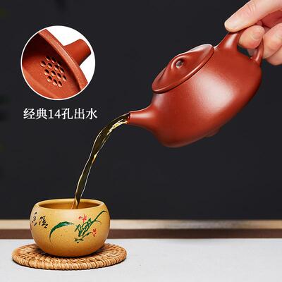 19EK宜兴工紫F77J9TT8砂手壶茶壶家用茶用具静静石瓢家功李夫