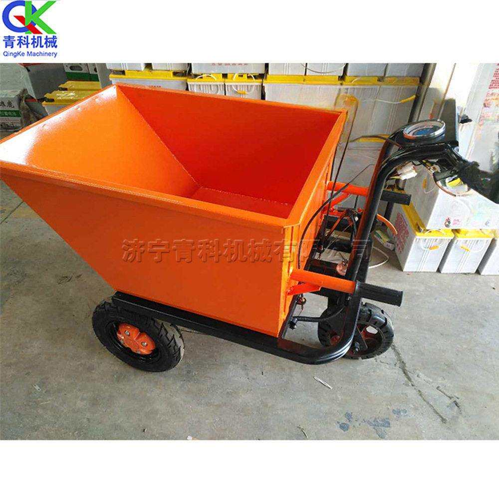 小型家用电动手推车 建筑工地沙土搬运工具车 推粮食用自卸翻斗车