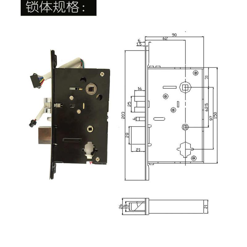 酒店锁宾馆锁电子锁感应锁出租公寓智能门锁IDIC刷卡锁不锈钢直销