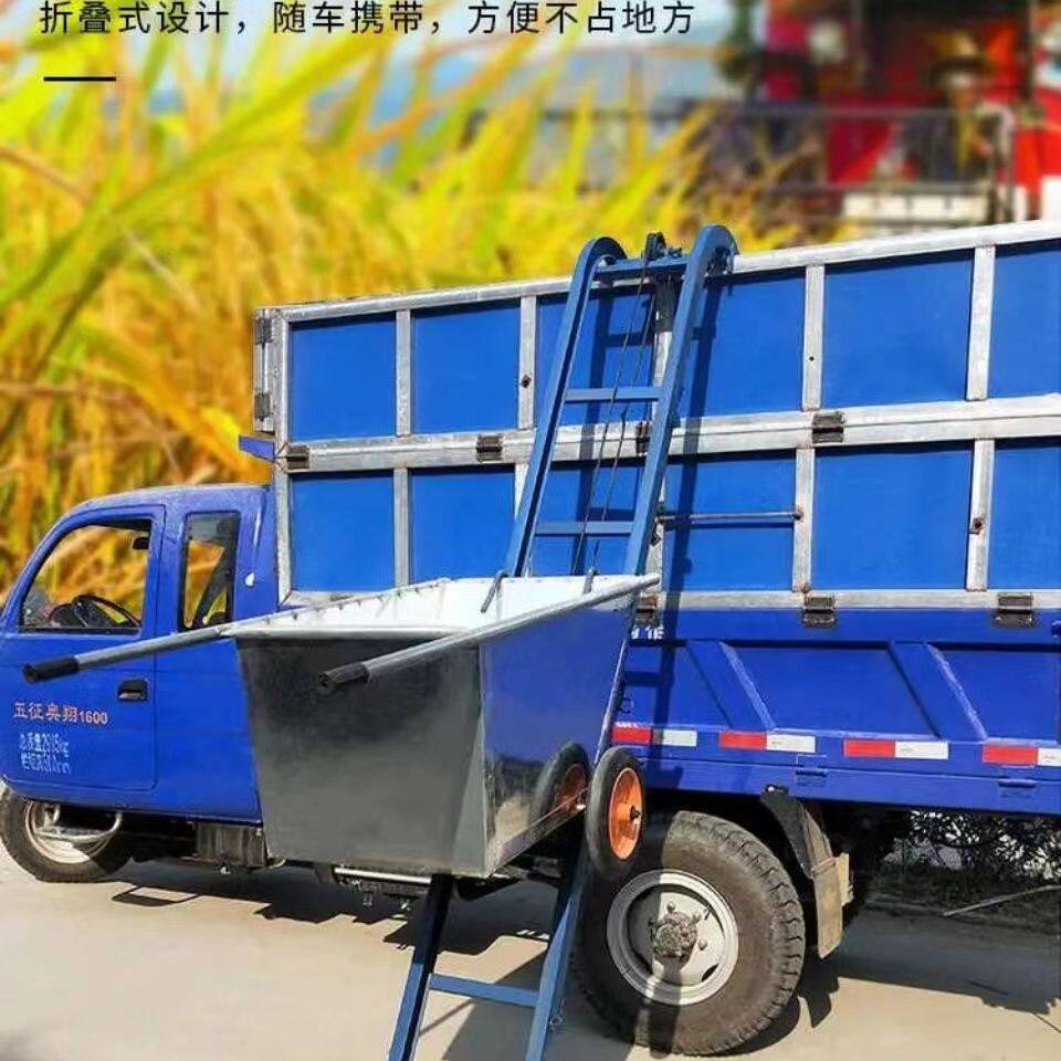车载自动运粮机农用汽车上粮电动爬山虎运输机装车卸车输送机