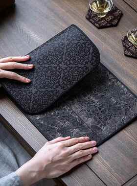 观垫岚泡茶干席MY-AB002茶垫子意茶桌布功夫配件茶禅台高档桌旗茶