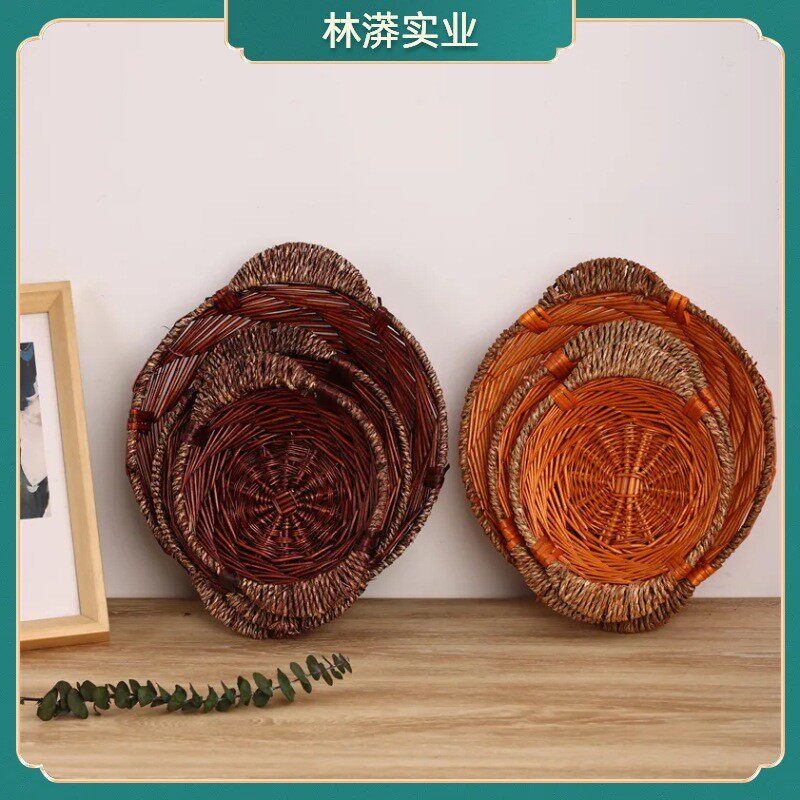 草耳篮砂锅垫隔热垫底座托盘防烫篮藤编篮耐高温煲仔篮柳编收纳筐