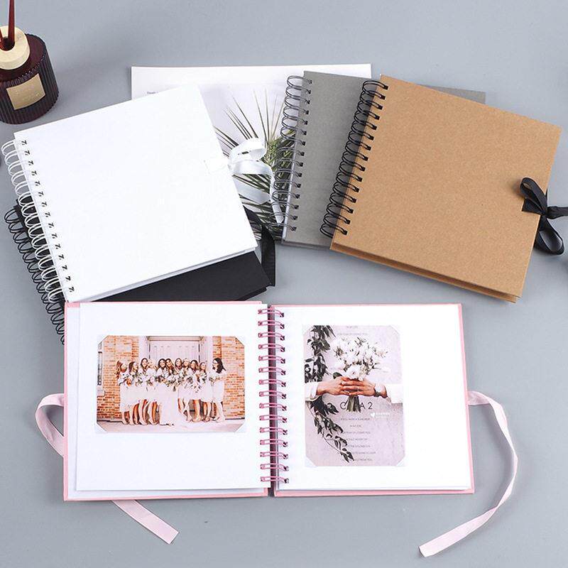 热销8英寸线圈DIY相册高品质手工相册覆古牛皮纸废卡相册