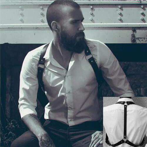 Male Lingerie Leather Back Harness Men Fetish Clothing Sexu