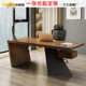 北欧乡村个性 铁艺实木电脑桌长方形家用办公桌书房造型写字书桌