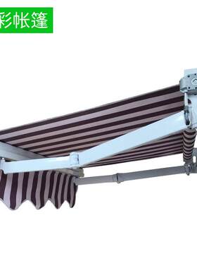 户外窗台伸缩折叠雨棚屋檐遮阳雨蓬加强型铝合金商铺门面伸缩雨棚