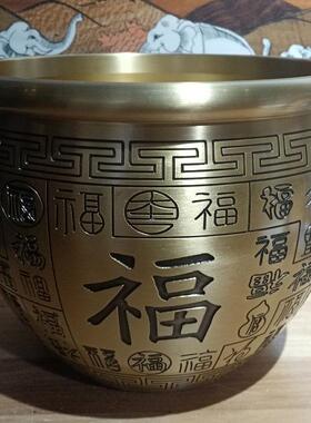 口径20厘米百福线条特大缸 重量近5斤(现货）
