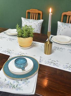 正品瑞典kel电und 欧e式素雅桌旗 简约Ins桌风垫茶几布视柜餐边柜