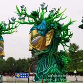 中秋国庆节让花灯 饰彩灯工程设计布置布展 大型户外亮化主题装