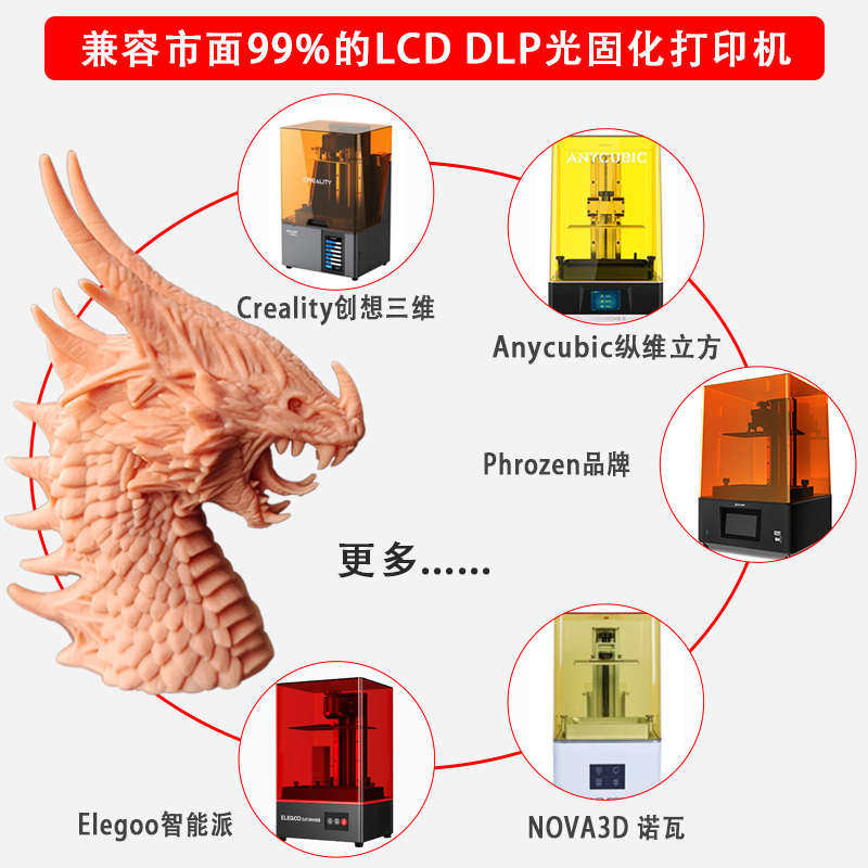 类ABS工程树脂高韧高强度光敏树脂博信光固化3D打印机耗材LCD/DLP