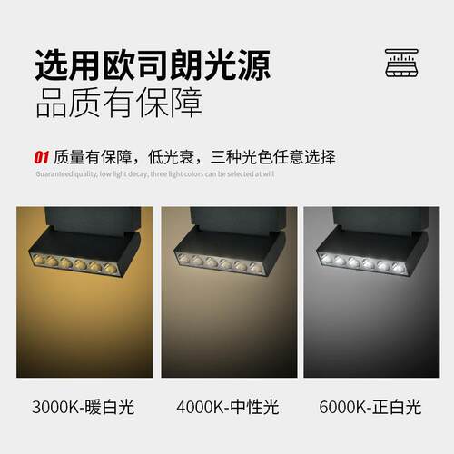 20款折叠磁吸轨道灯LED无主轨道格栅灯轨道灯射灯轨道灯厂家