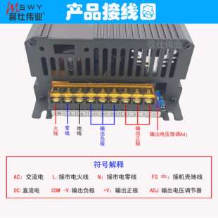 茗仕伟业15V1500W开关电源 电机马达LED灯设备S 1500 100A直流