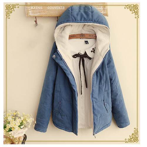 Thick cotton jacket with cotton clip, short cotton jacket