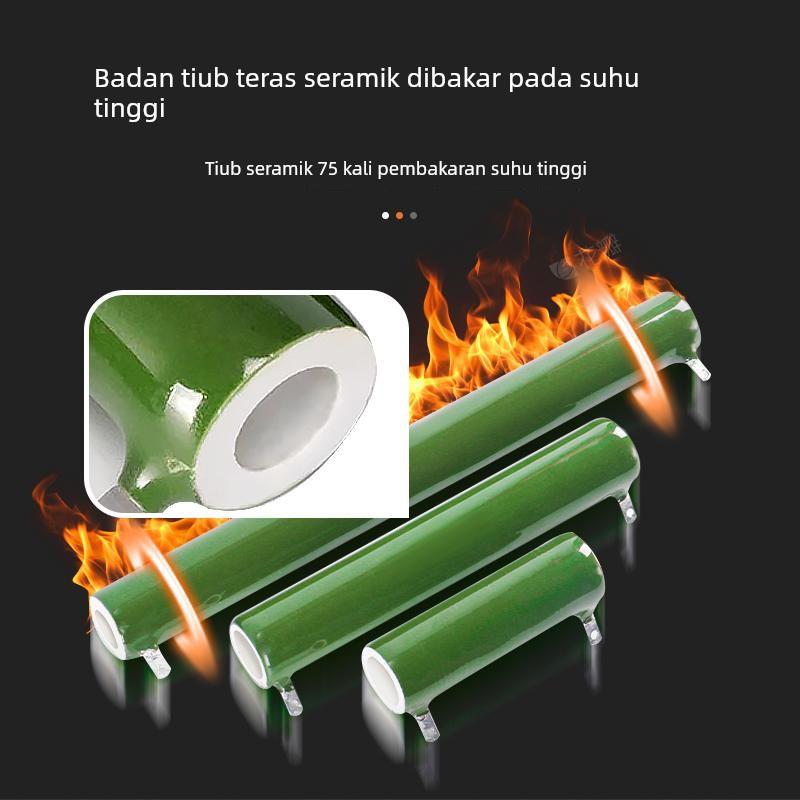 RX20绕线被釉电阻 ZG11管型陶瓷放电电阻20W50W100W200W300W50R欧