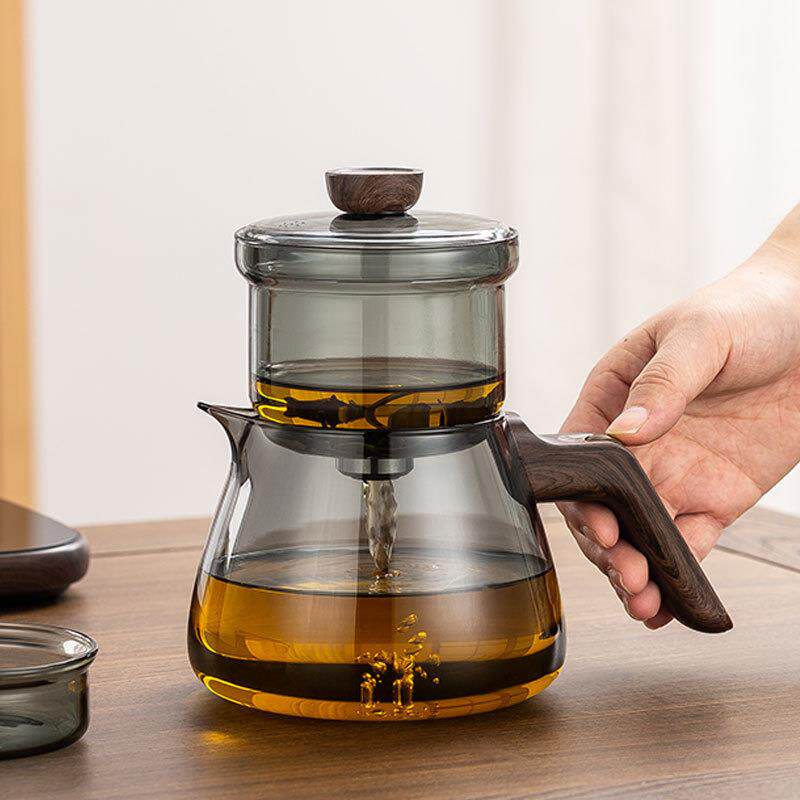 顶壶懒人泡茶神器磁吸茶水分离一键过滤青柑泡茶盖碗公杯高档茶具