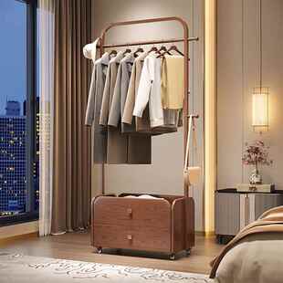 实木衣架落地卧室家用衣架房间简易衣架储物架挂衣架储物架