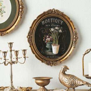 壁画餐厅复古欧式美式法式挂画拉图尔装饰画床头卧室花卉古风中