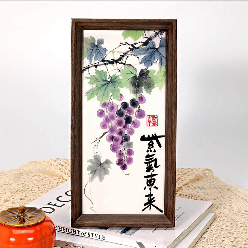 紫气东来桌面摆件家居祝福相框装饰画摆台乔迁礼物新中式书法挂画