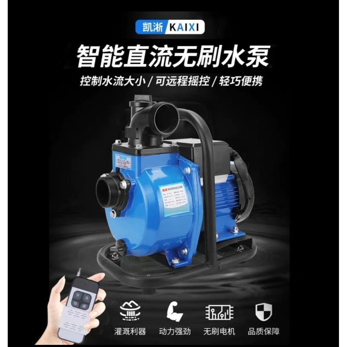 永磁变频无刷直流自吸泵抽水机电动车水泵农用家用48V60V72V