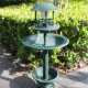 户外花园批发仿古太阳能鸟浴盆带LED灯塑料喂鸟器Bird Hotel