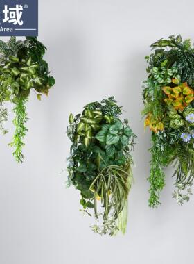 彷真绿色植物悬浮景观装饰造景假植物挂墙式室内墙面花艺彷生苔藓