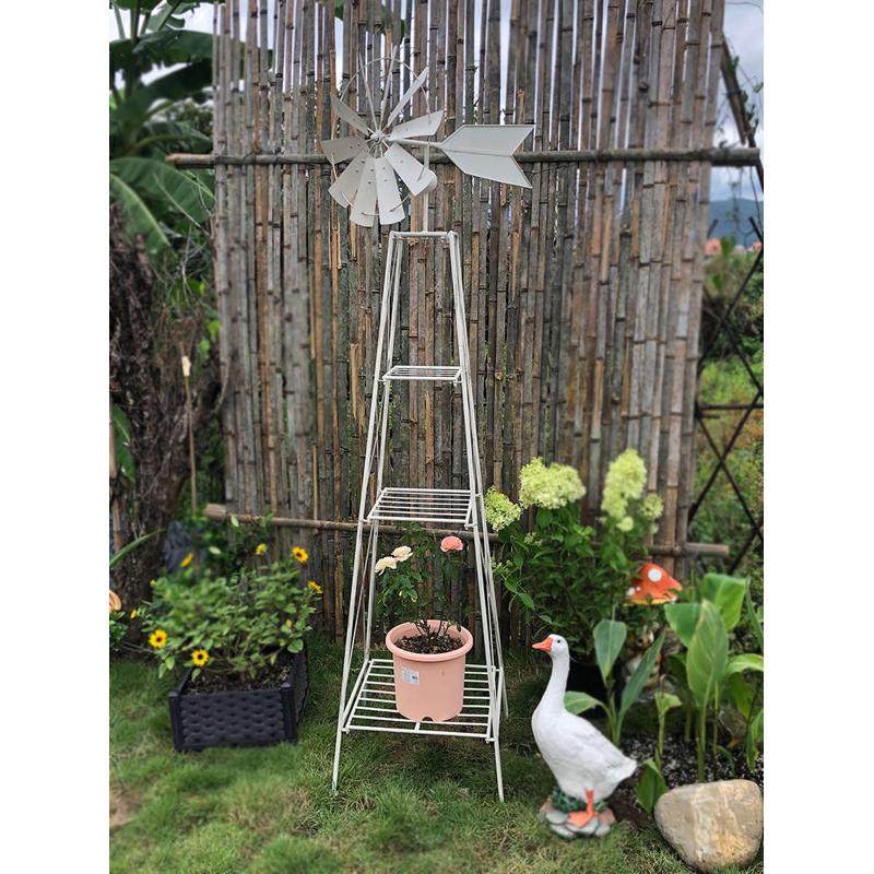 户外庭院铁艺大风车花架多层落地置物架月季铁线莲爬藤架花园装饰,鲜花速递/花卉仿真/绿植园艺,花架,淘宝优惠券,粉丝福利购,淘宝优惠卷