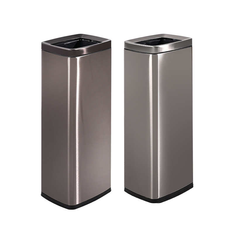 写字楼室内外直投垃圾桶10L大容量不锈钢垃圾桶走廊式果皮垃圾桶