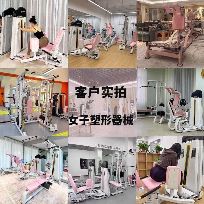 女子塑形器材健身房全套哈克深蹲臀桥机大腿内外侧高低拉背工作室